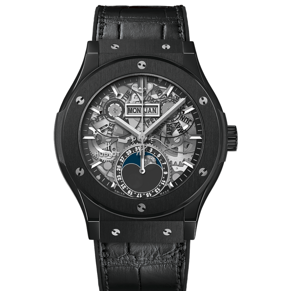 Hublot Classic Fusion Aerofusion Moonphase Black Magic óra