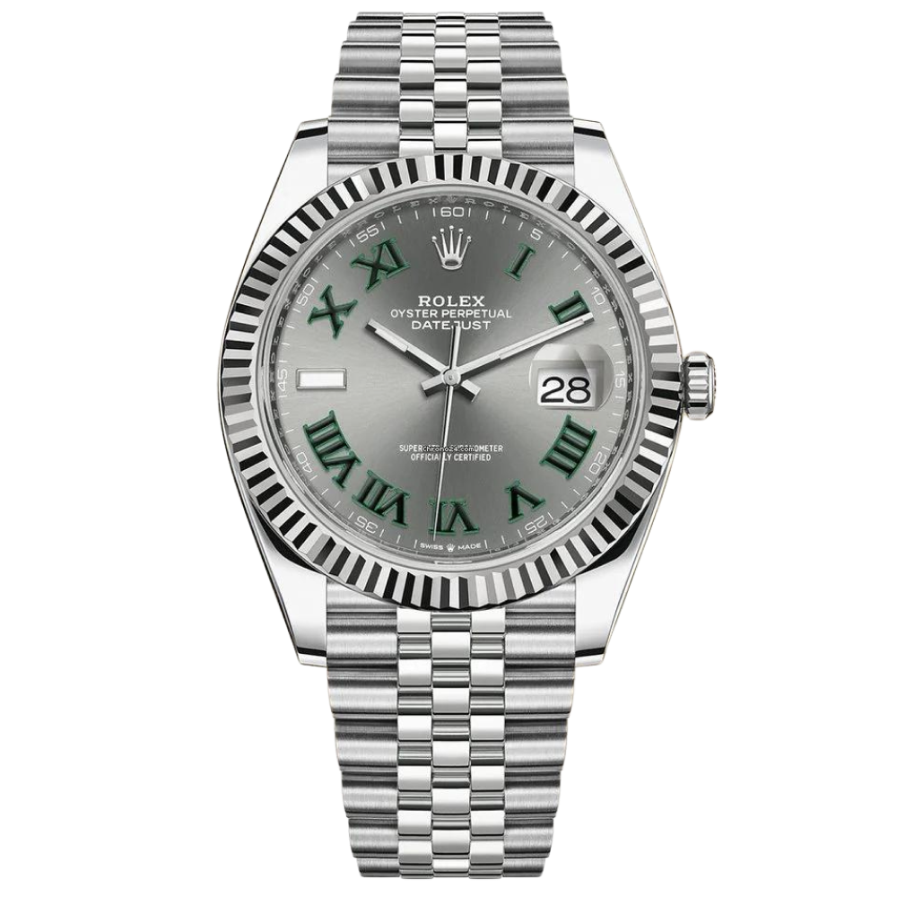 Rolex Datejust 41 Wimbledon Acél Karóra - 2025 -  Teljes Szett