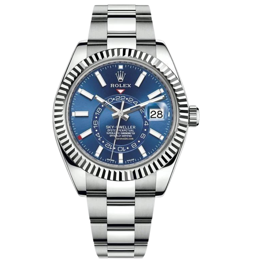Rolex Sky-Dweller Oystersteel blue steel