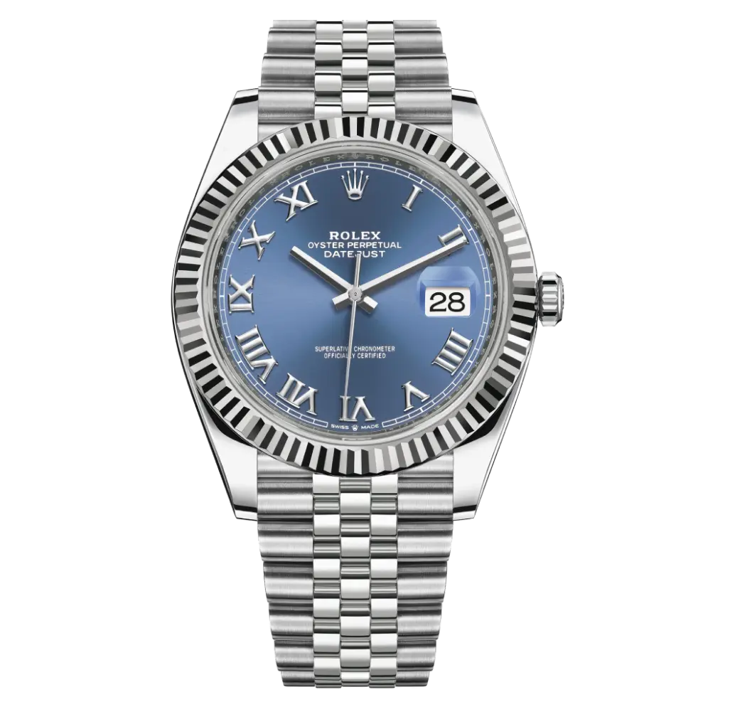 Rolex Datejust Azzuro Blue Acél Férfi Óra - Teljes Szett
