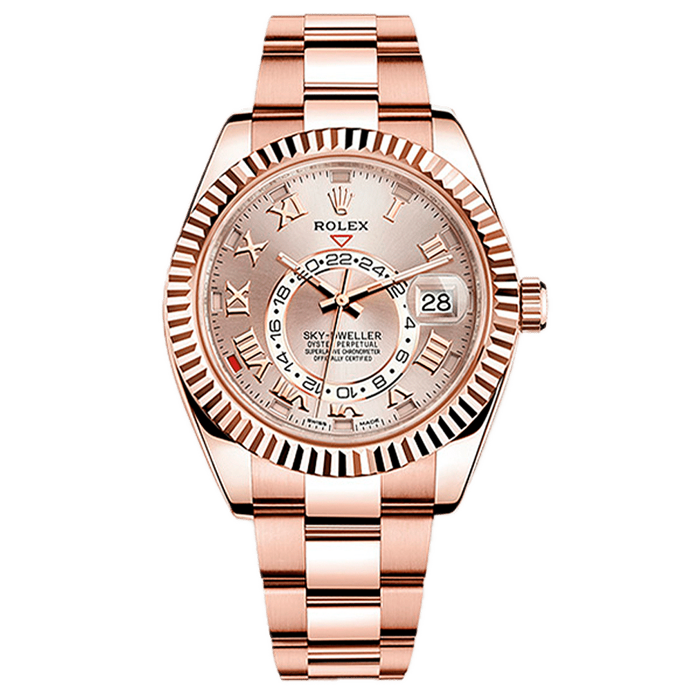 Rolex Sky-Dweller Sundust Rózsa-arany - Férfi Karóra - Teljes Szett